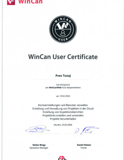 WinCan Zertifikat Pren Tunaj